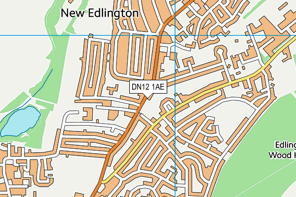 DN12 1AE map - OS VectorMap District (Ordnance Survey)