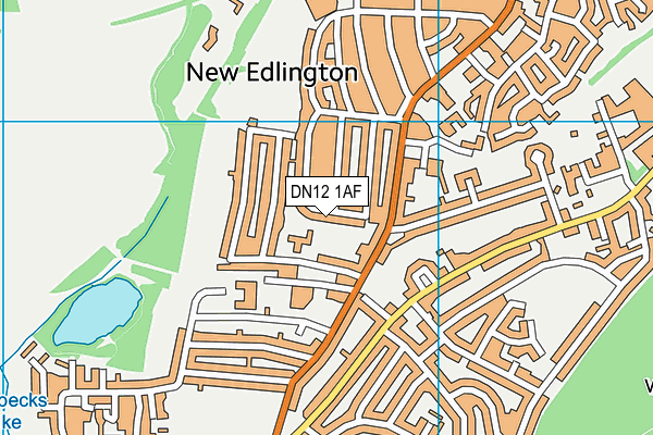 DN12 1AF map - OS VectorMap District (Ordnance Survey)