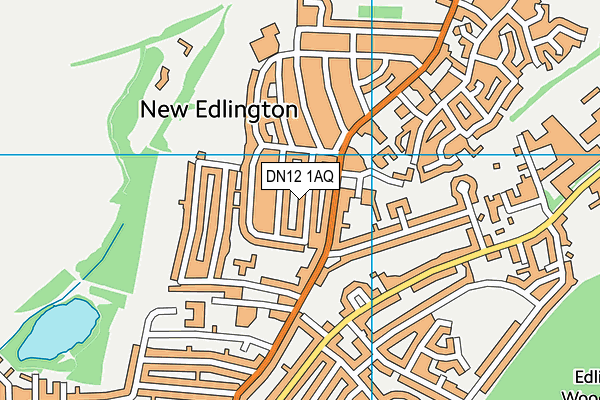 DN12 1AQ map - OS VectorMap District (Ordnance Survey)