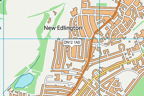 DN12 1AS map - OS VectorMap District (Ordnance Survey)