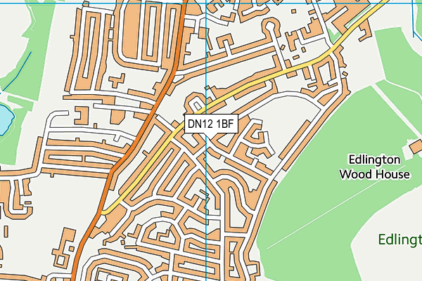 DN12 1BF map - OS VectorMap District (Ordnance Survey)