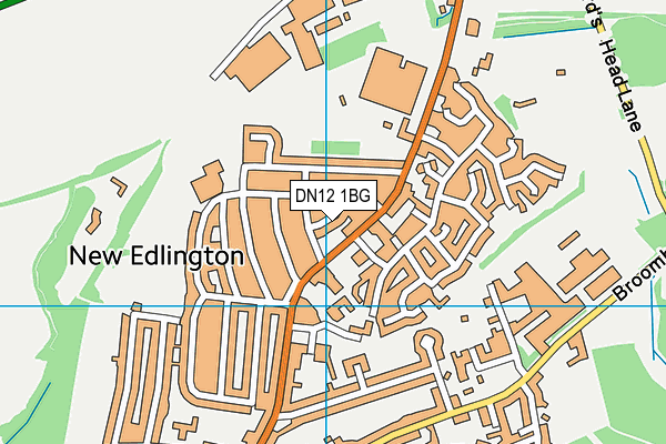 DN12 1BG map - OS VectorMap District (Ordnance Survey)