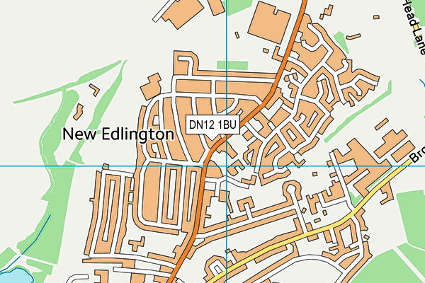 DN12 1BU map - OS VectorMap District (Ordnance Survey)