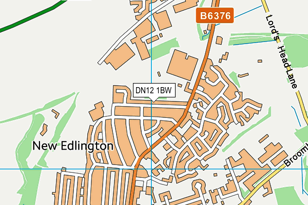 DN12 1BW map - OS VectorMap District (Ordnance Survey)