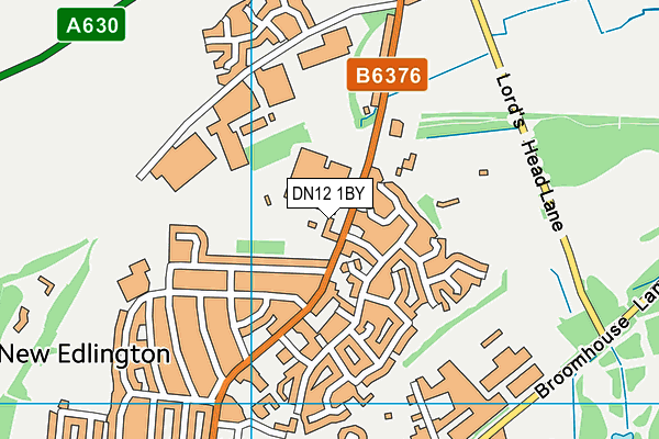 DN12 1BY map - OS VectorMap District (Ordnance Survey)