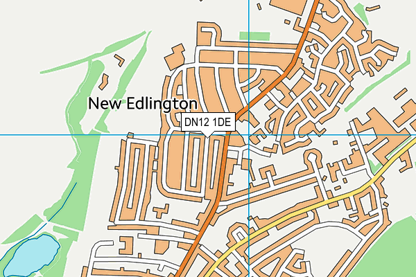 DN12 1DE map - OS VectorMap District (Ordnance Survey)