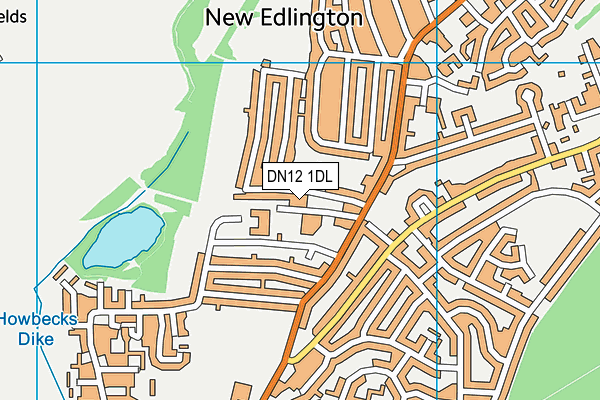 DN12 1DL map - OS VectorMap District (Ordnance Survey)