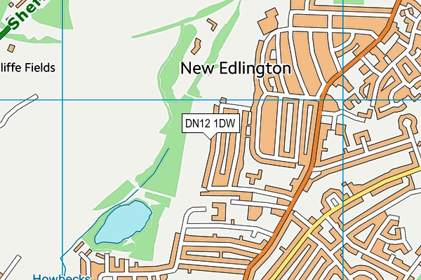 DN12 1DW map - OS VectorMap District (Ordnance Survey)