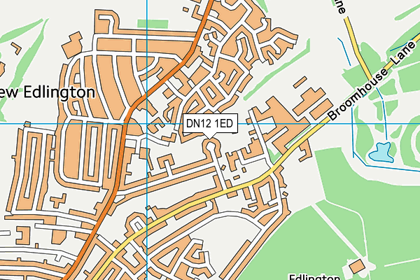 DN12 1ED map - OS VectorMap District (Ordnance Survey)
