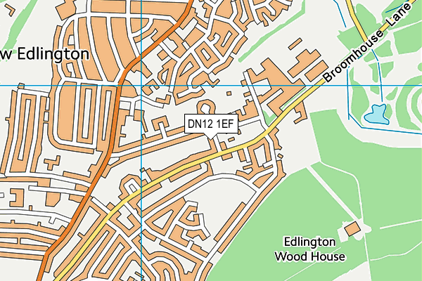 DN12 1EF map - OS VectorMap District (Ordnance Survey)