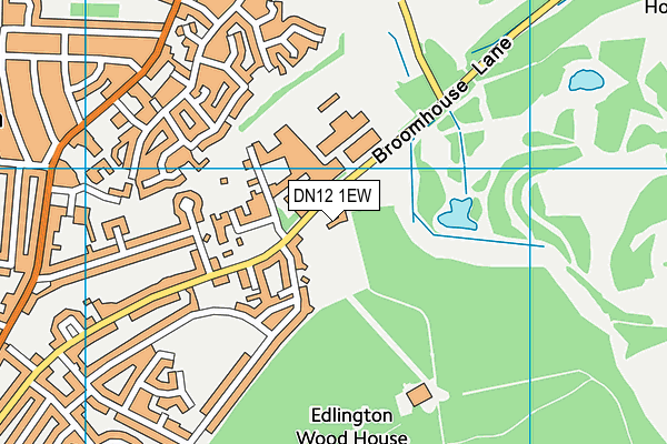 DN12 1EW map - OS VectorMap District (Ordnance Survey)