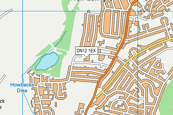 DN12 1EX map - OS VectorMap District (Ordnance Survey)