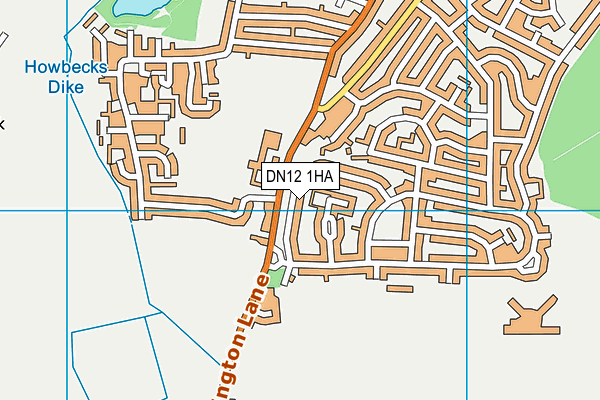 DN12 1HA map - OS VectorMap District (Ordnance Survey)