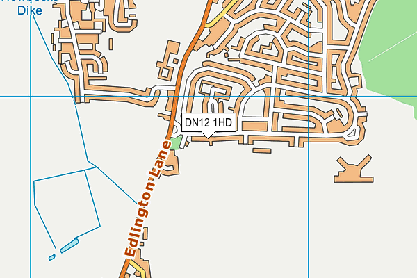 DN12 1HD map - OS VectorMap District (Ordnance Survey)