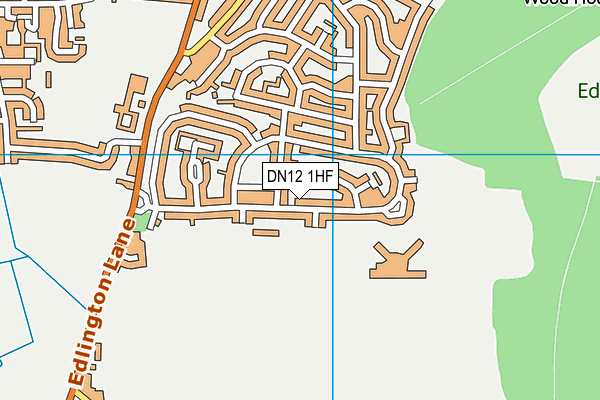 DN12 1HF map - OS VectorMap District (Ordnance Survey)