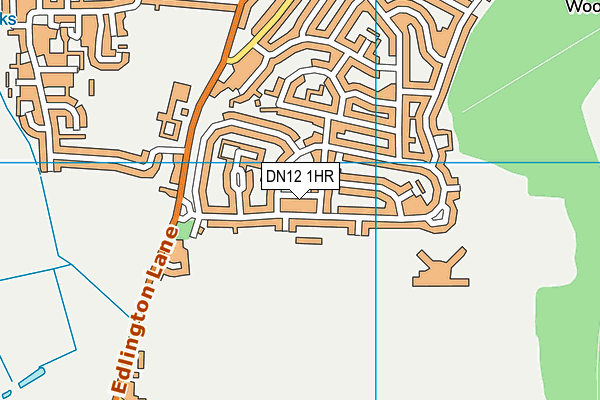 DN12 1HR map - OS VectorMap District (Ordnance Survey)