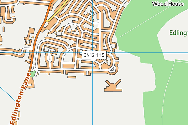 DN12 1HS map - OS VectorMap District (Ordnance Survey)