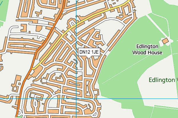 DN12 1JE map - OS VectorMap District (Ordnance Survey)