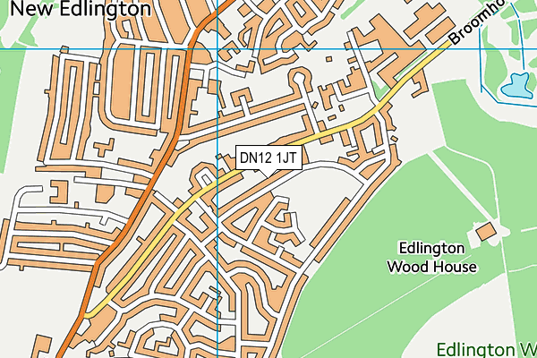 DN12 1JT map - OS VectorMap District (Ordnance Survey)