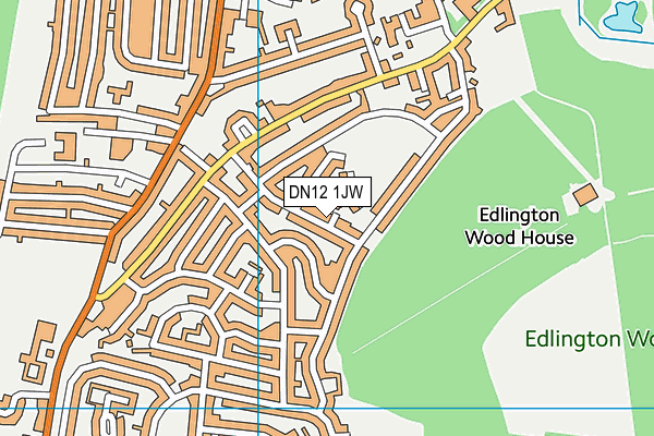 DN12 1JW map - OS VectorMap District (Ordnance Survey)