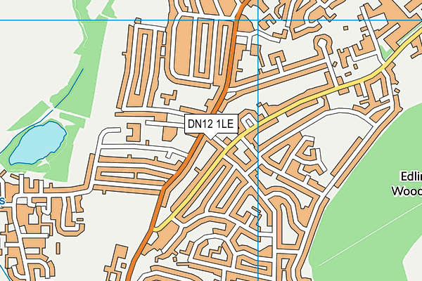 DN12 1LE map - OS VectorMap District (Ordnance Survey)