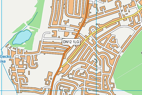 DN12 1LG map - OS VectorMap District (Ordnance Survey)