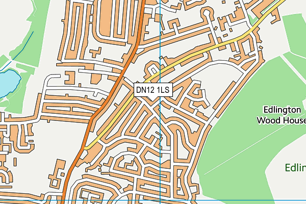DN12 1LS map - OS VectorMap District (Ordnance Survey)