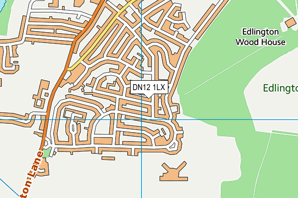 DN12 1LX map - OS VectorMap District (Ordnance Survey)