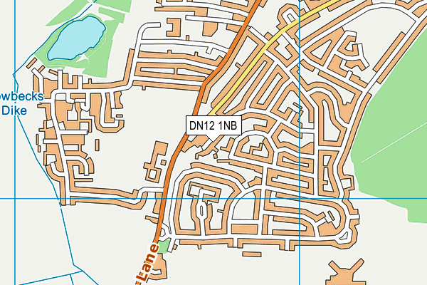 DN12 1NB map - OS VectorMap District (Ordnance Survey)