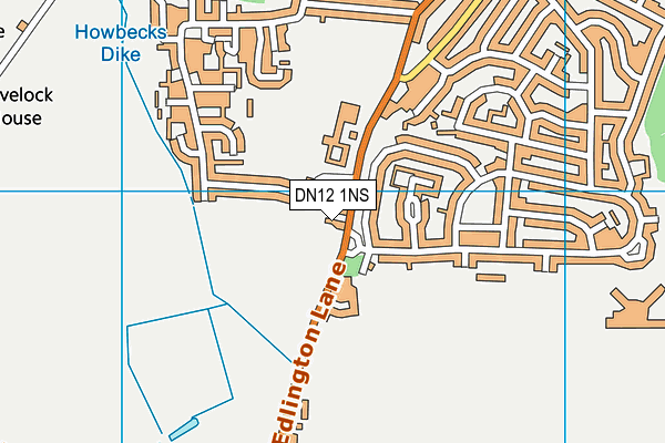 DN12 1NS map - OS VectorMap District (Ordnance Survey)