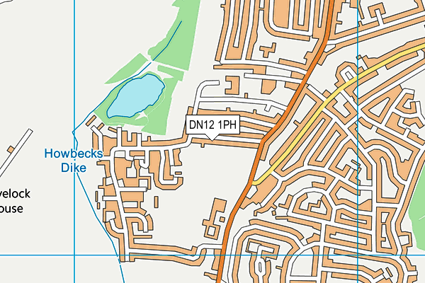 DN12 1PH map - OS VectorMap District (Ordnance Survey)