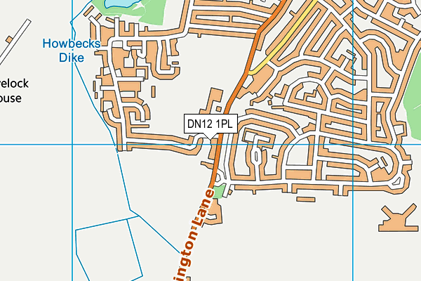 Hill Top Academy map (DN12 1PL) - OS VectorMap District (Ordnance Survey)