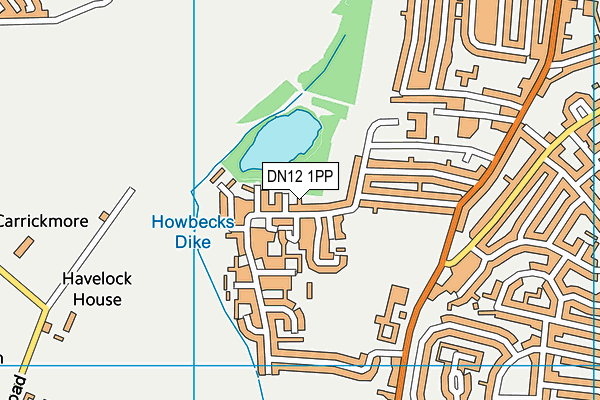 DN12 1PP map - OS VectorMap District (Ordnance Survey)