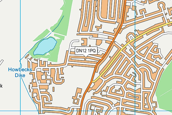 DN12 1PQ map - OS VectorMap District (Ordnance Survey)