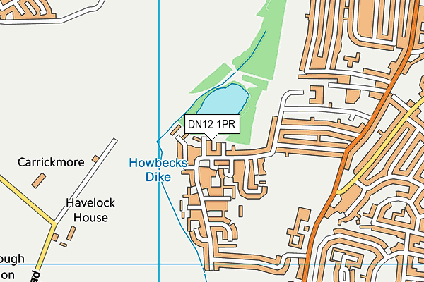 DN12 1PR map - OS VectorMap District (Ordnance Survey)