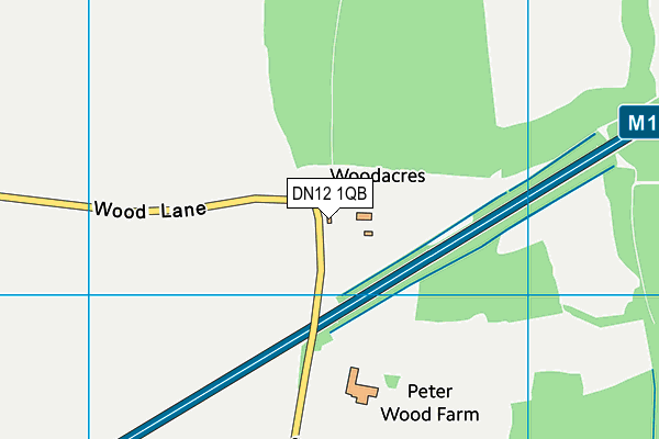 DN12 1QB map - OS VectorMap District (Ordnance Survey)