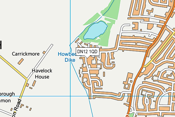 DN12 1QD map - OS VectorMap District (Ordnance Survey)