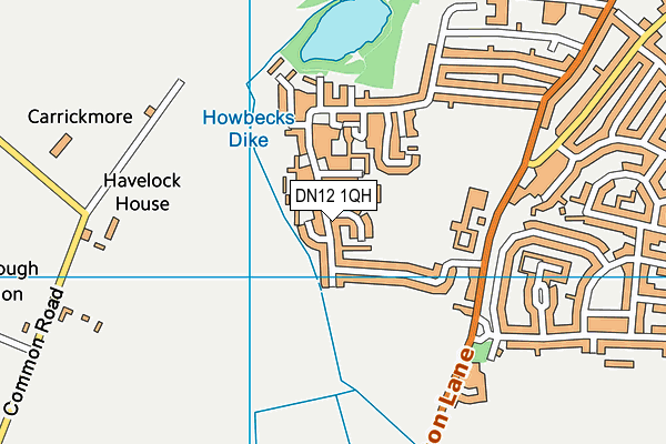 DN12 1QH map - OS VectorMap District (Ordnance Survey)