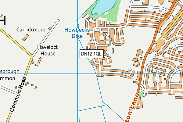 DN12 1QL map - OS VectorMap District (Ordnance Survey)