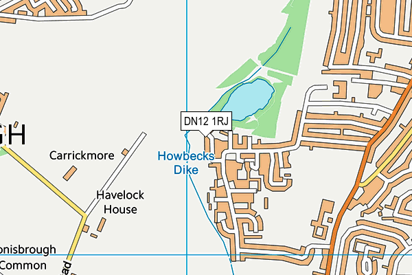 DN12 1RJ map - OS VectorMap District (Ordnance Survey)