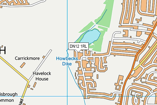 DN12 1RL map - OS VectorMap District (Ordnance Survey)