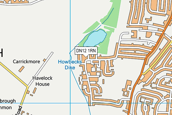 DN12 1RN map - OS VectorMap District (Ordnance Survey)