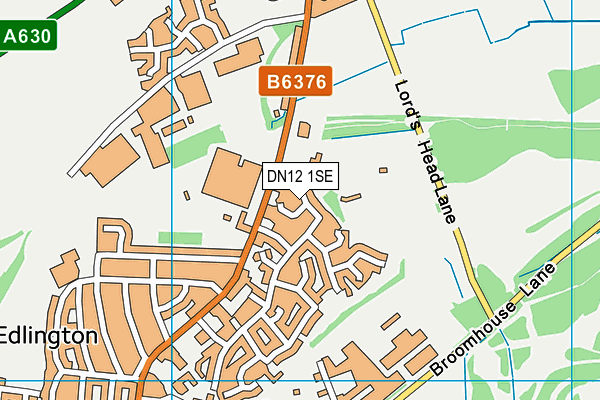 DN12 1SE map - OS VectorMap District (Ordnance Survey)