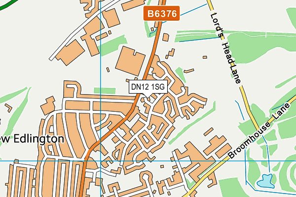 DN12 1SG map - OS VectorMap District (Ordnance Survey)