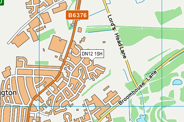 DN12 1SH map - OS VectorMap District (Ordnance Survey)