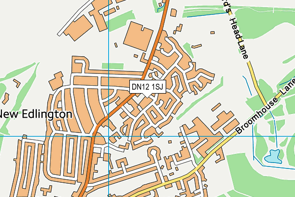DN12 1SJ map - OS VectorMap District (Ordnance Survey)