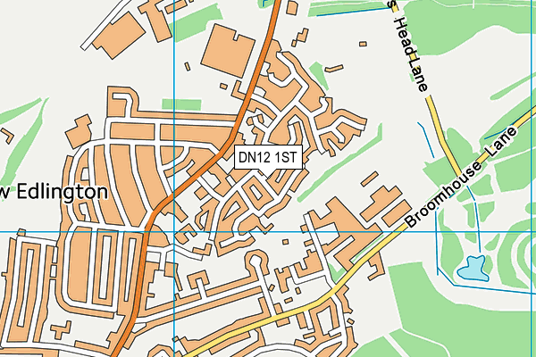 DN12 1ST map - OS VectorMap District (Ordnance Survey)