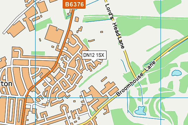 DN12 1SX map - OS VectorMap District (Ordnance Survey)