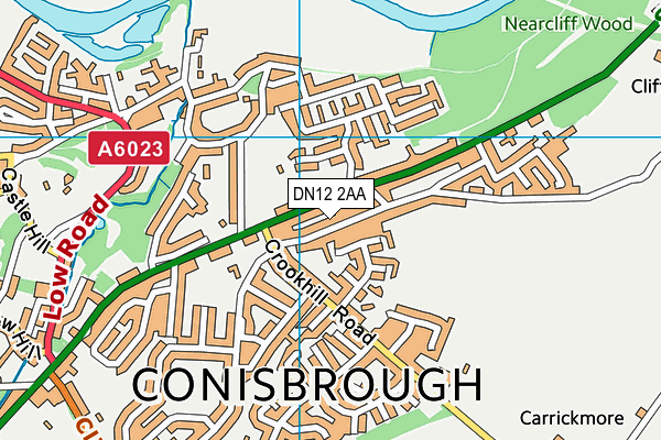 DN12 2AA map - OS VectorMap District (Ordnance Survey)