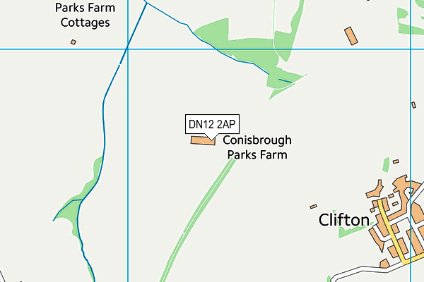 DN12 2AP map - OS VectorMap District (Ordnance Survey)